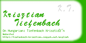 krisztian tiefenbach business card